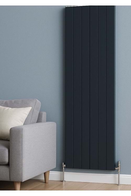 İconi Neva Dikey Single Alüminyum Dizayn Radyatör Krom Kapak