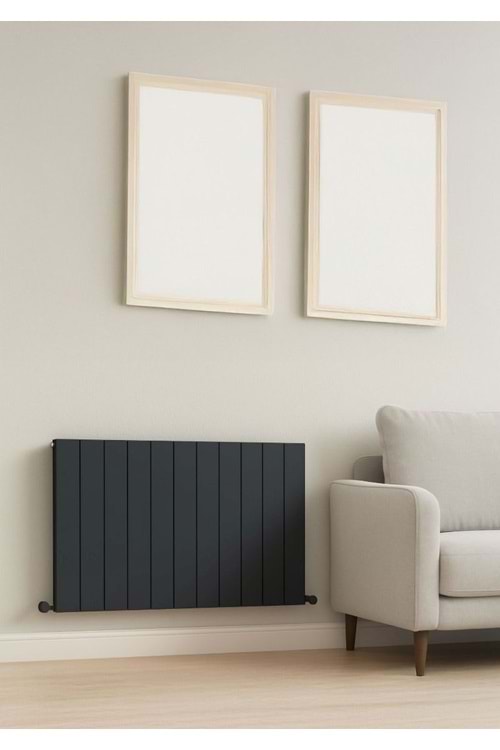 İconi Neva Yatay Single Alüminyum Dizayn Radyatör Krom Kapak