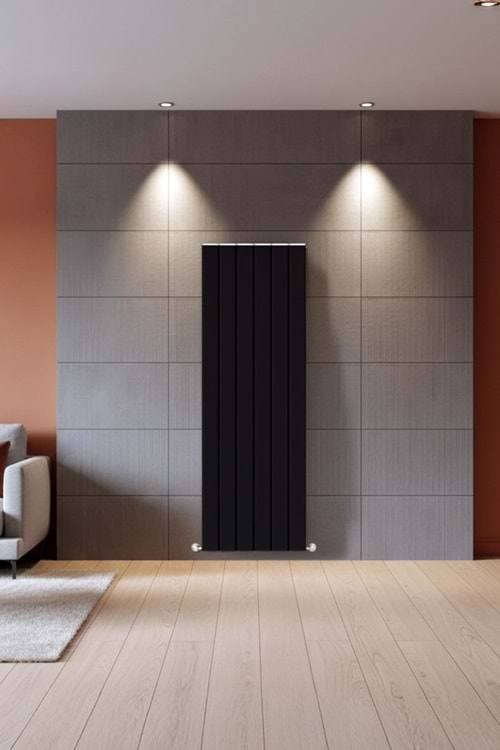 İconi Lena Dikey Duble Alüminyum Dizayn Radyatör Krom Kapak