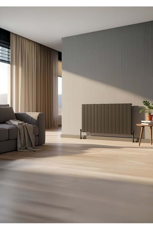 İconi Lena Yatay Single Alüminyum Dizayn Radyatör Boyalı Kapak